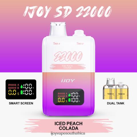FB4P155 iJOY SD 22000 Disposable - iJOY vape cape town Iced Peach Colada